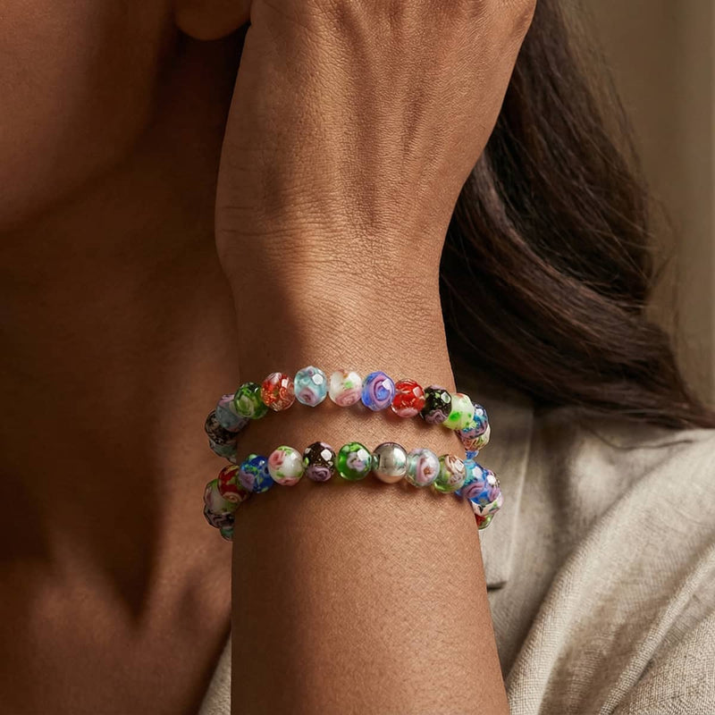 Wildblumen | Firefly Glas Diamanten Armband