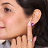 Kosmisches Lila | 925 Sterling Silber | Galaxie Glas Ohrstecker