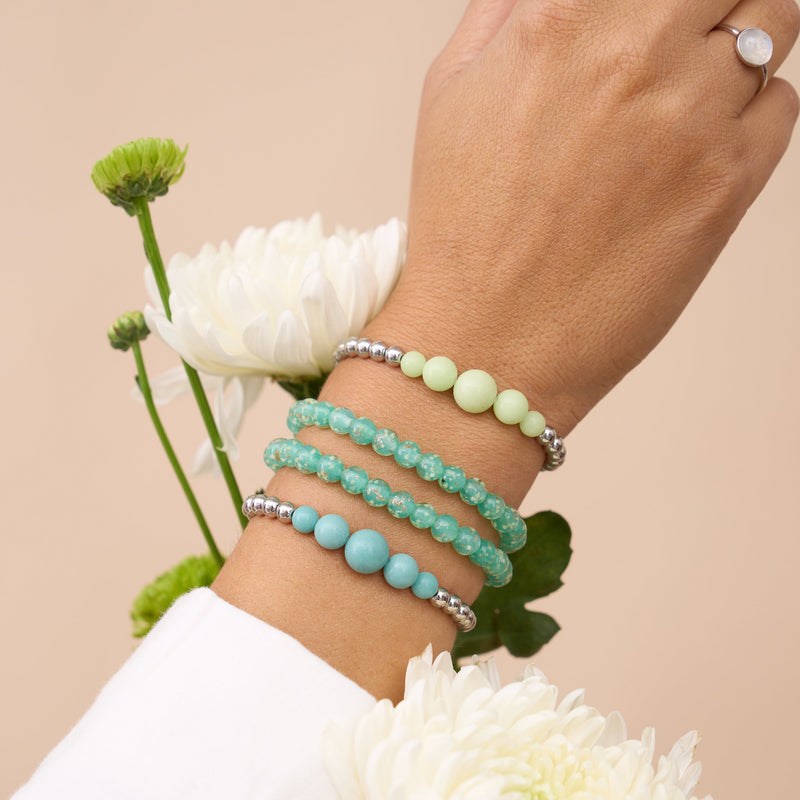 Limette | Silber | Lumos Keramik-Ausdrucksarmband