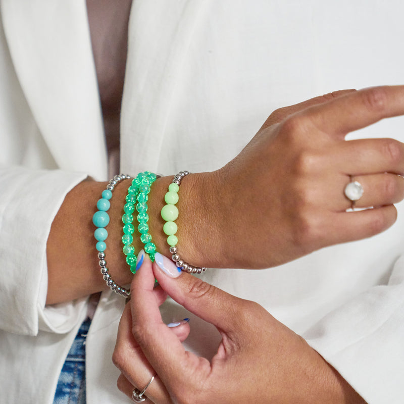 Limette | Silber | Lumos Keramik-Ausdrucksarmband