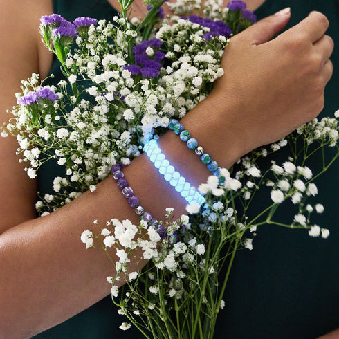 Lila Porzellan | Lumos Keramik | Vitality Makramee Armband