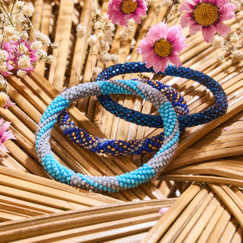 Ozean Zinn | Himalaya Glasperlen Armband