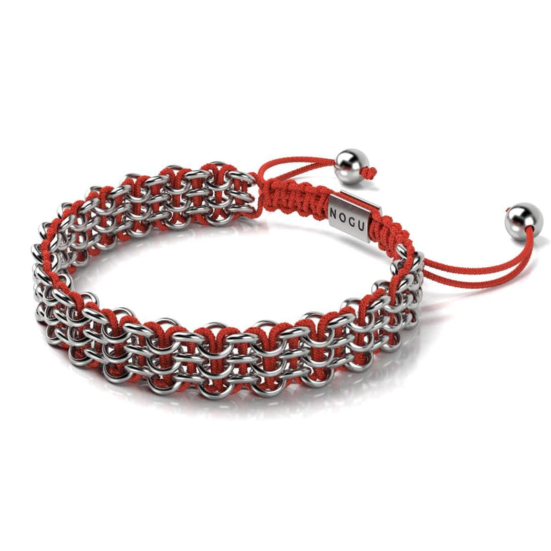 Rote Panda-Glieder | Original Kismet Armband | Rot x Silber