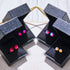Kosmisches Lila | 925 Sterling Silber | Galaxie Glas Ohrstecker