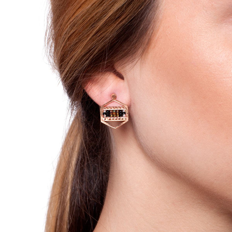 Hügellandschaft | 18 Karat Roségold | Boho-Ohrringe