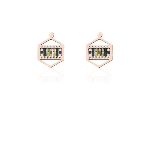 Hügellandschaft | 18 Karat Roségold | Boho-Ohrringe