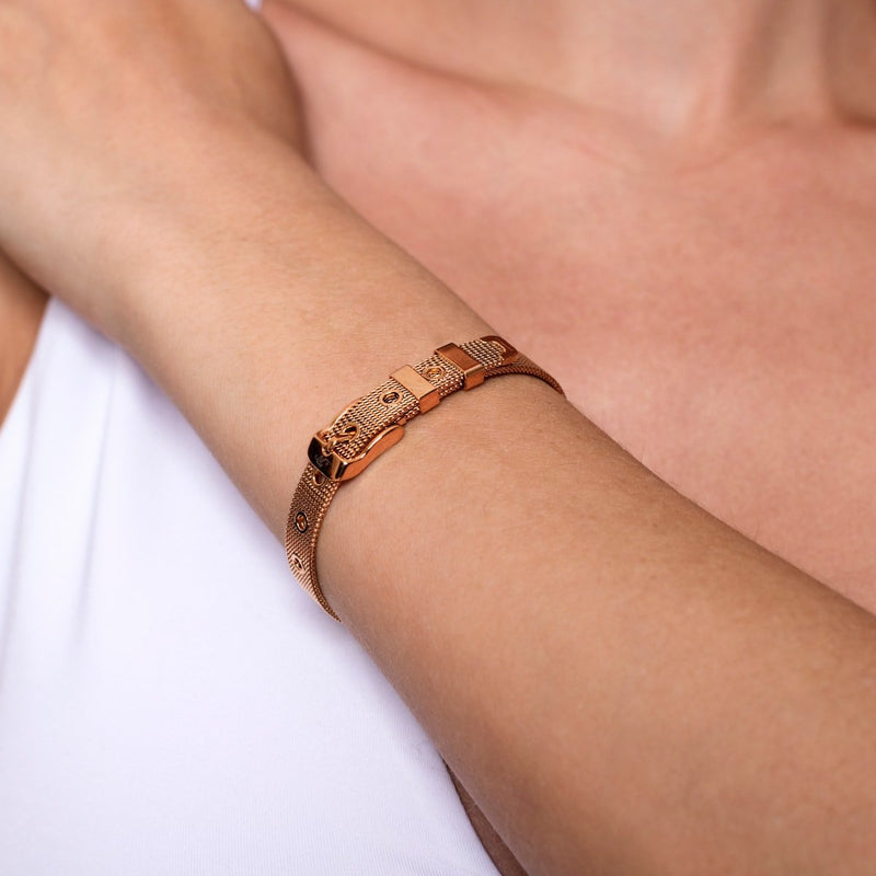 Minimalistisch | 18 Karat Roségold | Schnallenarmband
