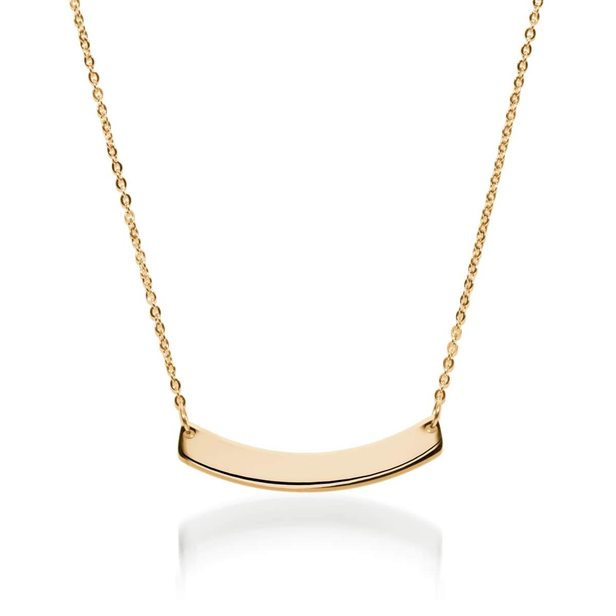 Gebogener minimalistischer Balken | 18 Karat Gold | Halskette