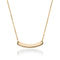 Gebogener minimalistischer Balken | 18 Karat Gold | Halskette
