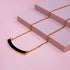 Gebogener minimalistischer Balken | 18 Karat Roségold | Halskette