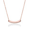 Gebogener minimalistischer Balken | 18 Karat Roségold | Halskette