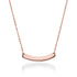 Gebogener minimalistischer Balken | 18 Karat Roségold | Halskette