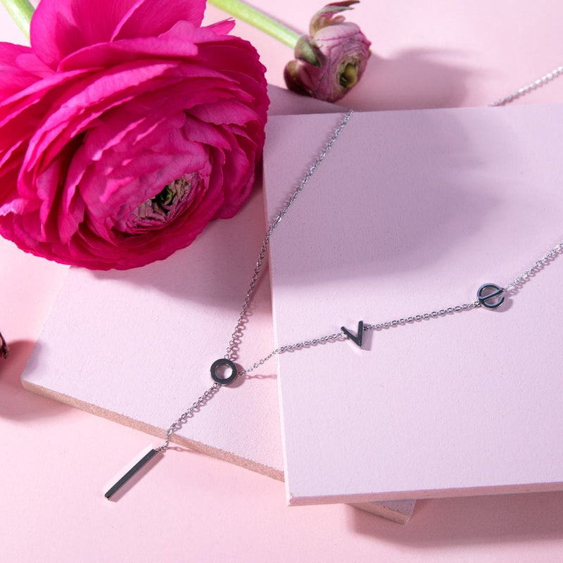 Liebe | Silber | Lasso-Halskette