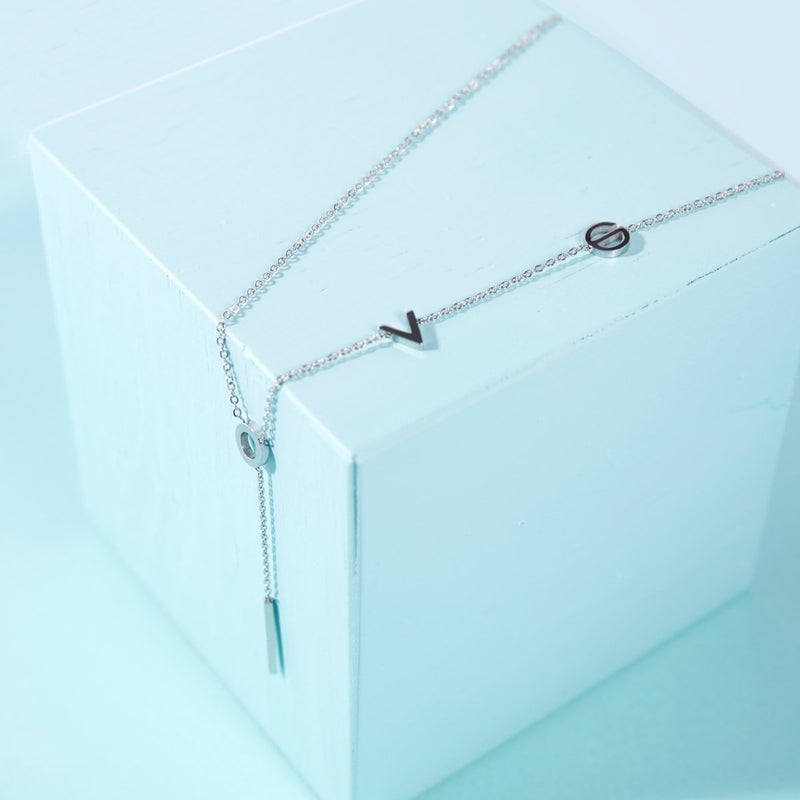 Liebe | Silber | Lasso-Halskette