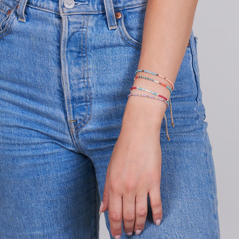 Cozumel | Japanische Miyuki-Rocailles | Stranded-Armbänder