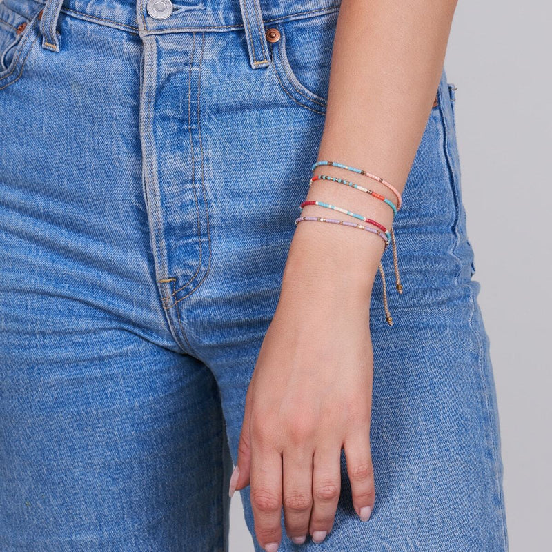 Santorini | Japanische Miyuki-Rocailles | Stranded-Armbänder