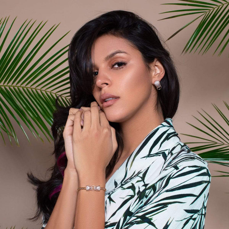 Panthera von Keysi Sayago | 18 Karat Roségold | Zirkonia-Kristallarmband