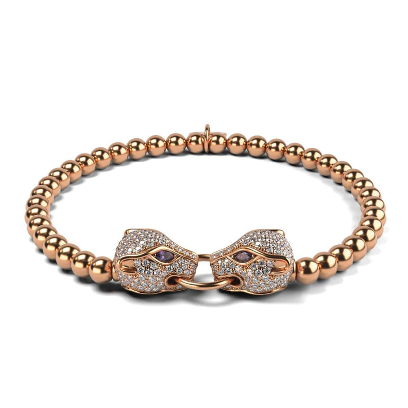 Panthera von Keysi Sayago | 18 Karat Roségold | Zirkonia-Kristallarmband