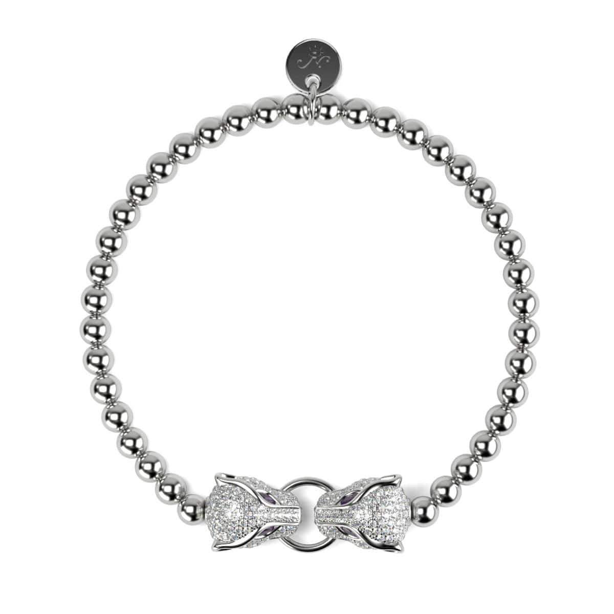 Panthera von Keysi Sayago | 18 Karat Weißgold | Zirkonia-Kristallarmband