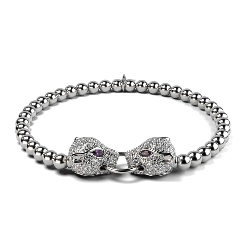 Panthera von Keysi Sayago | 18 Karat Weißgold | Zirkonia-Kristallarmband