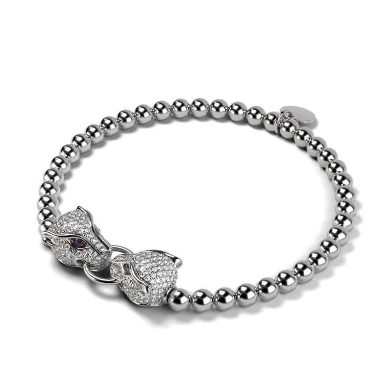 Panthera von Keysi Sayago | 18 Karat Weißgold | Zirkonia-Kristallarmband