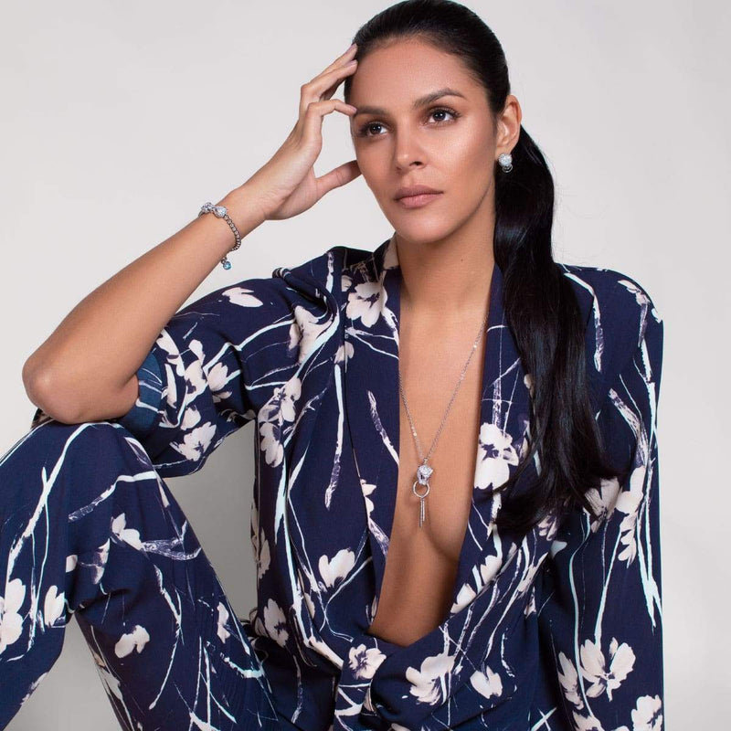 Panthera von Keysi Sayago | 18 Karat Weißgold | Zirkonia-Kristallohrringe