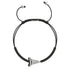 Schwarzes Makramee-Armband mit Haifischzahn von Lauren Howe | 925er Sterlingsilber | Kristall