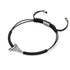 Schwarzes Makramee-Armband mit Haifischzahn von Lauren Howe | 925er Sterlingsilber | Kristall