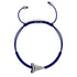 Haifischzahn-Marineblaues Makramee-Armband von Lauren Howe | 925er Sterlingsilber | Kristall