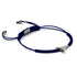 Haifischzahn-Marineblaues Makramee-Armband von Lauren Howe | 925er Sterlingsilber | Kristall
