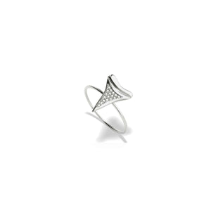 Haifischzahnring von Lauren Howe | 925er Sterlingsilber | Kristall