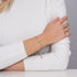Haifischzahn-Sand-Makramee-Armband von Lauren Howe | 925er Sterlinggold Vermeil | Kristall