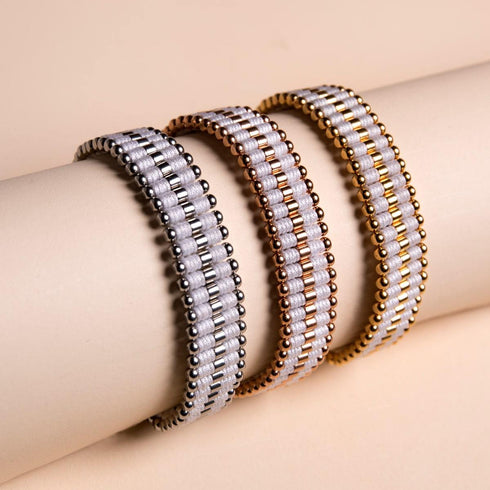 Weiß | 18 Karat Gold | Amici Armband