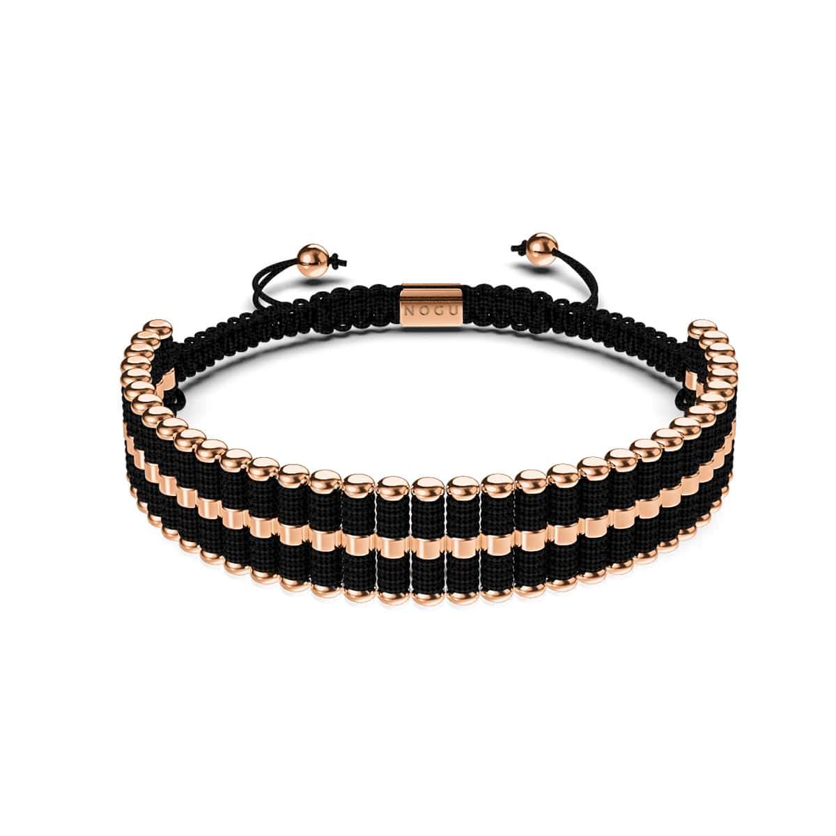 Schwarz | 18 Karat Roségold | Amici Armband