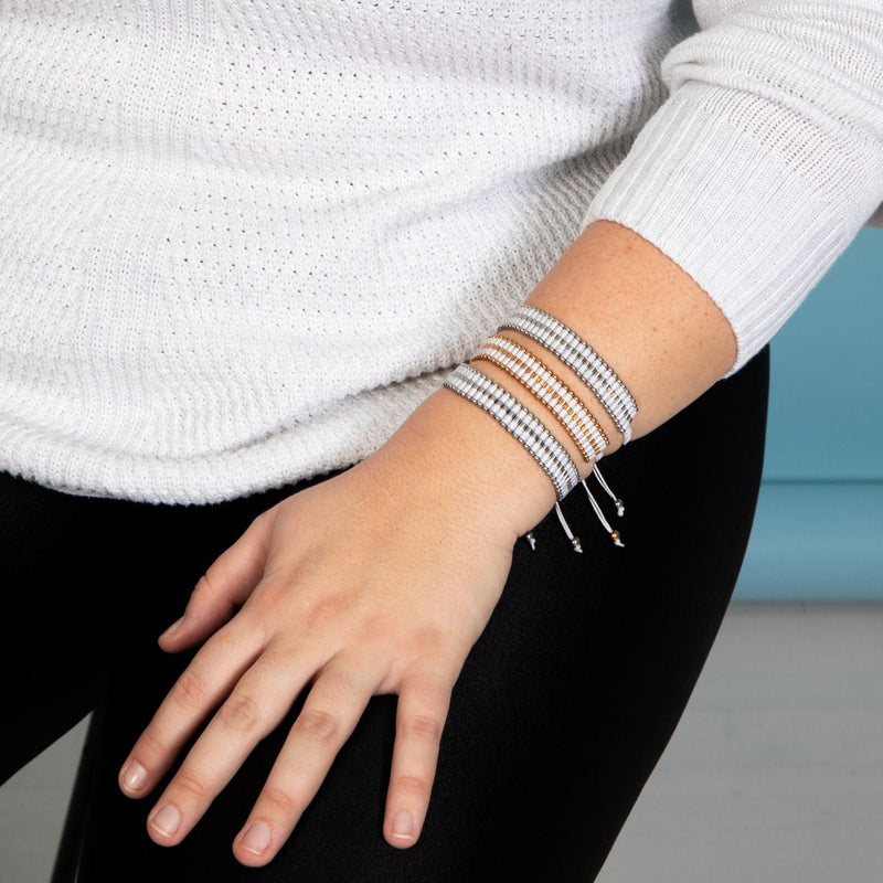 Weiß | 18 Karat Roségold | Amici Armband