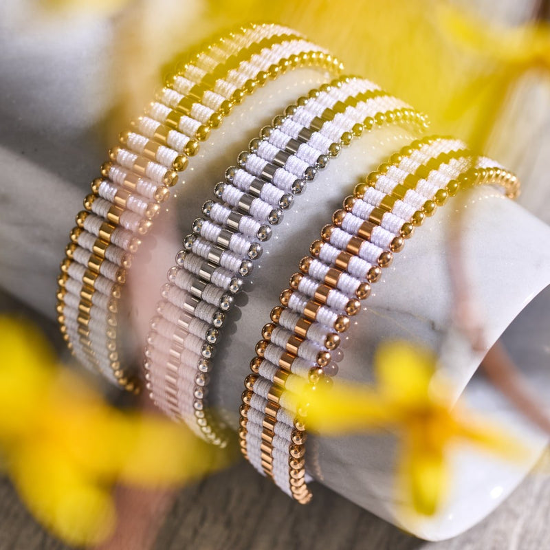 Weiß | 18 Karat Roségold | Amici Armband