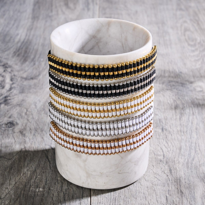 Schwarz | Silber | Amici Armband