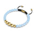 Aquamarin | Gold | Balance Edelstein Makramee Armband