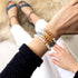 Aquamarin | Gold | Balance Edelstein Makramee Armband