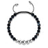 Schwarzer Linienachat | Silber | Balance Edelstein Makramee Armband