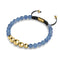 Blauer Aventurin | Gold | Balance Edelstein Makramee Armband