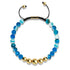 Blauer Linien-Achat | Gold | Balance-Edelstein-Makramee-Armband