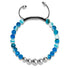 Blauer Linien-Achat | Silber | Balance-Edelstein-Makramee-Armband
