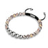 Brauner Linienachat | Silber | Balance Edelstein Makramee Armband