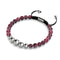 Maulbeerachat | Silber | Balance Edelstein Makramee Armband