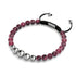 Maulbeerachat | Silber | Balance Edelstein Makramee Armband