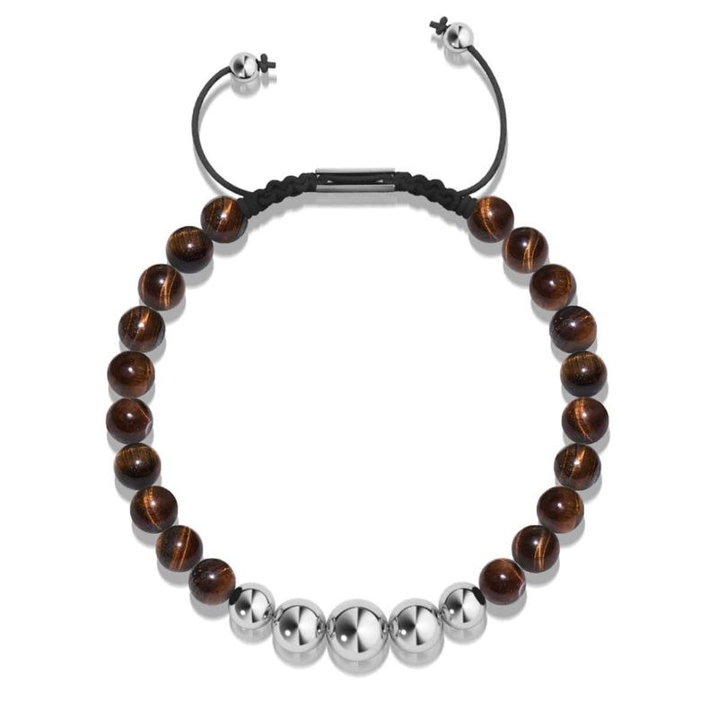 Tigerauge | Silber | Balance Edelstein Makramee Armband