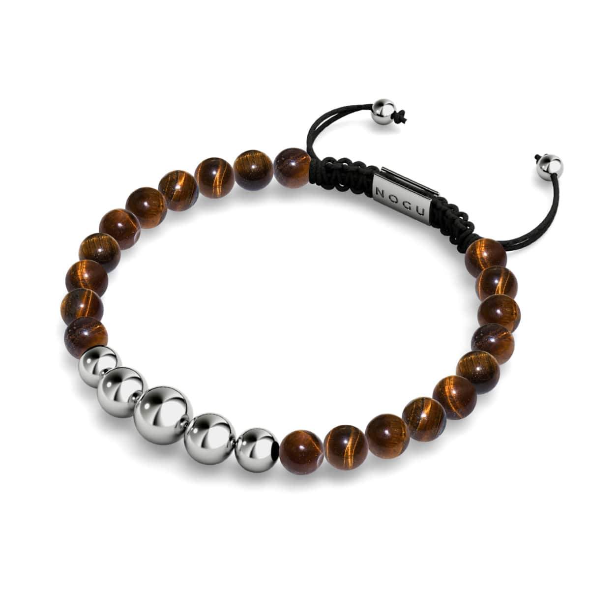 Tigerauge | Silber | Balance Edelstein Makramee Armband