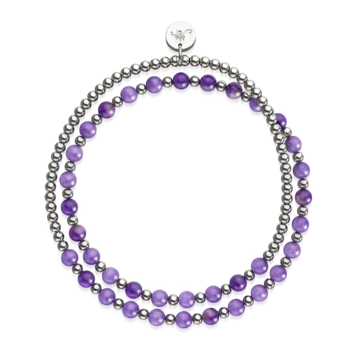 Amethyst x Weißgold | Boho Edelstein Wrap