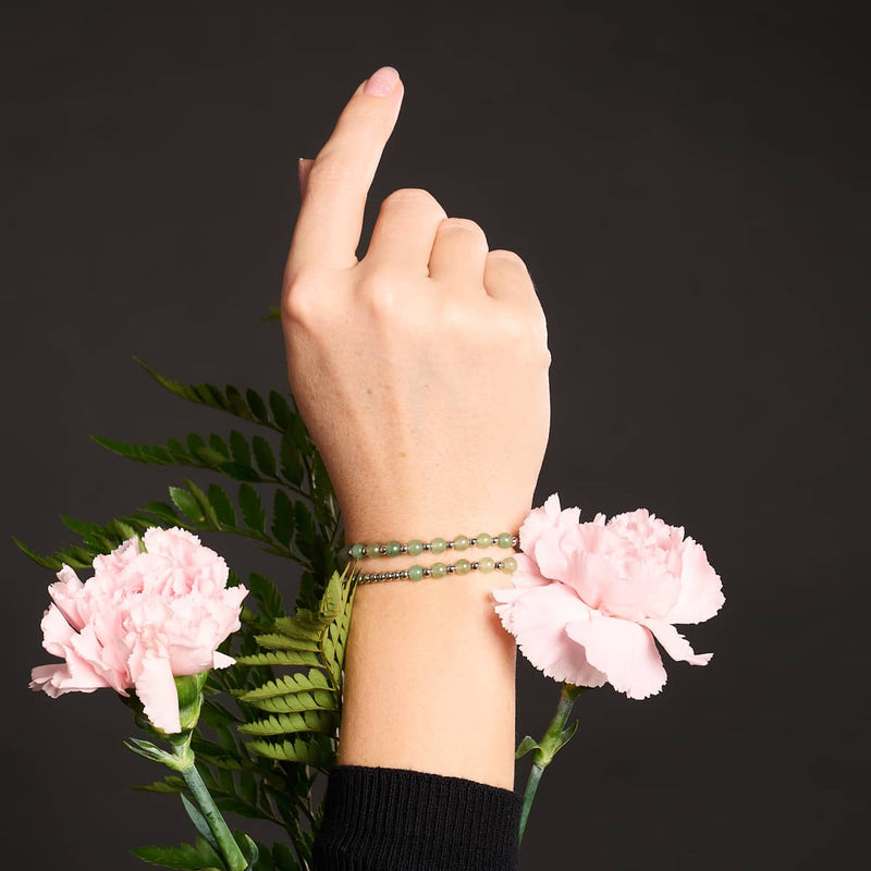 Grüner Aventurin x Weißgold | Boho Gem Wrap